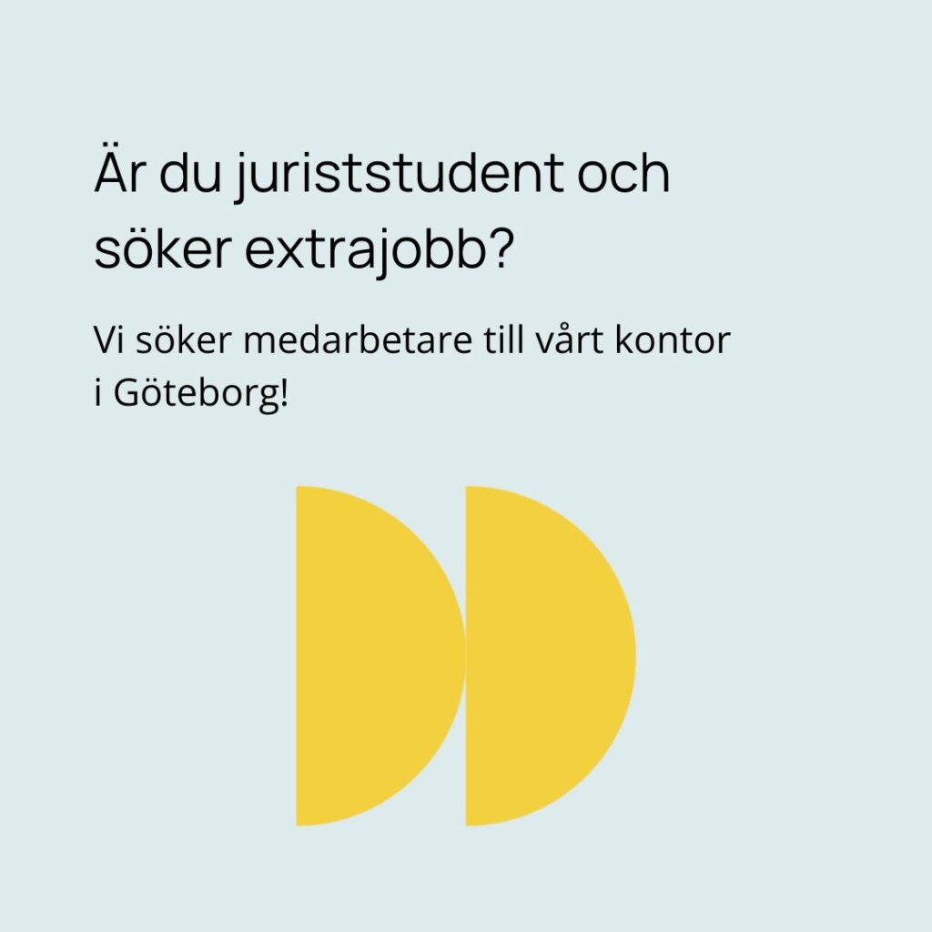 Är du juriststudent och söker extrajobb? Vi söker medarbetare till vårt kontor i Göteborg